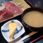 お食事処水仙 - 「ミニ刺身定食」1,000円