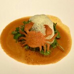 アルカナイズ - クレソンのリゾット ずがにのビスクソース アリオリの泡