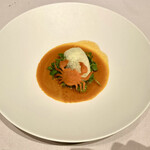 アルカナイズ - クレソンのリゾット ずがにのビスクソース アリオリの泡