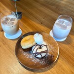 無印良品 - 料理写真:アイスラテ、ドーナツ