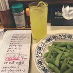 居酒屋 花門 - マンゴージュースと枝豆