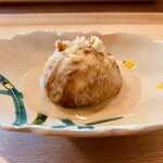 倉敷 一会 - 焼き無花果、ごまのソース。