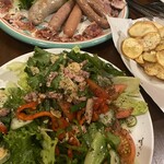 パルティータ - 気まぐれサラダ、フライドポテト。