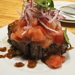 falo - カツオの藁焼きフレッシュトマトのソース