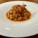 SOBA SUZU - ほうき鶏ピペラーダ赤ピーマン生ハム煮