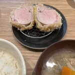 とんかつ成蔵 - シャ豚ブリアンかつ　豚汁　ご飯