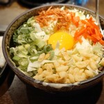 お好み焼 ぱある - ミックス玉(かき、えび、いか)