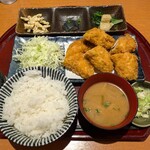 お多福 - 梅と大葉のささみフライ定食 ￥1,250