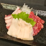 馬ん馬んいくどん - 馬刺し3種盛り