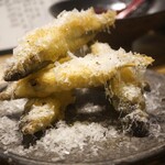 にほん酒と肴 酔音 - 稚鮎のフリット