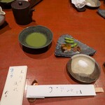 みかわ 是山居 - 夏用のつゆと、前菜