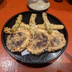 みかわ 是山居 - アスパラ、椎茸