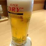 本格板前居酒屋 お魚総本家 - スーパードライ680円