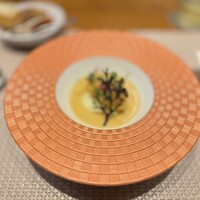 フレンチレストラン I.Hara - 海老とホタテのムース、伊勢海老ソース