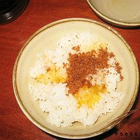 銀平 北新地店 - ご飯に、生たまごと　田麩（でんぶ）