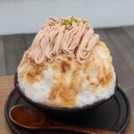 ペンギン屋 - 【2024.09】栗のかき氷(税込1,200円)