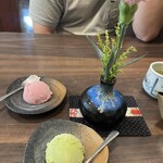 百年亭 - デザートとお花！和む！