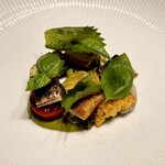 Restaurant Sola - 鮎、サンマ、ミニトマト、とうもろこしなど夏野菜