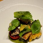 Restaurant Sola - 鮎、サンマ、ミニトマト、とうもろこしなど夏野菜