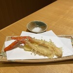夕庵 - 揚げたての『蟹の天ぷら』、うますぎです