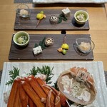 夕庵 - 季節の前菜をすっ飛ばして『蟹』を頬張るわたしと細君