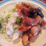 グリーティング - 3月19日、きまぐれランチ蓮根と鶏肉のアジアン天丼セット1000円