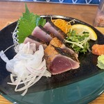 定越食堂 - かつおの藁焼き。今回のラインナップでは5切れで丁度良かった。