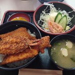 ヨーロッパ軒 - ミックス丼セット 1,450円 全景