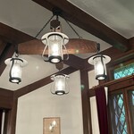 上高地帝国ホテル - 山小屋風のランプの照明