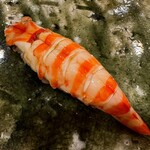 鮨桂太 - 茹でたて車海老の身の甘さに、味噌の風味が最高