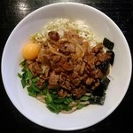 麺創 なな家 - 2014年4月 ジビエDE台湾まぜそば（900円）シシ肉増し（300円）