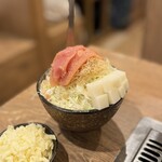 海鮮もんじゃ もすけ - 明太子もちもんじゃ、プラスチーズ