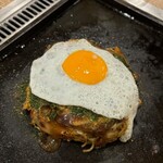 海鮮もんじゃ もすけ - モダン焼き完成