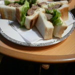 珈琲庵　赤とんぼ - ハンバーグサンドイッチ