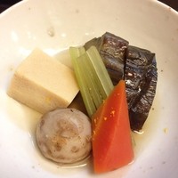 貴久政 - 炊合せ（小芋、金時人参、高野豆腐、蕗、茄子）
