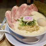 鶏そば 竹内ススル - えび醬そば全のせ