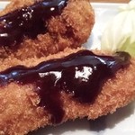 なるこ - 串カツ　ソースかけ（2014年4月）