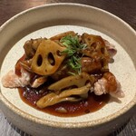 THE CONDER HOUSE - 鶏もも肉と秋野菜の山椒餡かけ