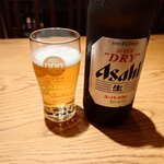 川万 - 瓶ビール（アサヒ大瓶800円）で乾杯！