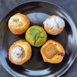 ちょびころマフィン - 料理写真:青りんご&クリームチーズ、濃茶、ココナッツとホワイトチョコ、かぼちゃ&クリームチーズ、ごぼうキャラメル