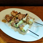 小料理かずよ - ネギ間（100円×2）は大串