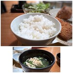 博多もつ鍋 やまや - ◆ご飯は食べ放題。私には無縁ですが。(^_^; ◆お味噌汁