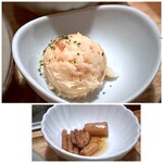 博多もつ鍋 やまや - ◆ポテサラにも明太子 ◆牛蒡の煮物