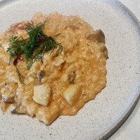 tcc GINZA - シーフードリゾット。子ども(1歳)も爆食！