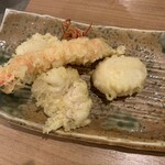 和味酒彩 秋夏 - 天ぷら（車海老、真たち、帆立）
