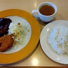 ジョナサン - ハンバーグデミグラスソース&かぼちゃコロッケ(日替りランチ)