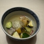 葛 - 鮑ときゅうりと茄子