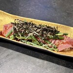 炭火焼き 牛タン酒場 いけたん - 「牛タンユッケ寿司」