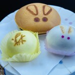 紋蔵庵 - 料理写真:うさぎもちもちどら焼き＆うさぎ饅頭＆すすき饅頭