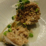 ゆうがた - 京鴨つくねの断面